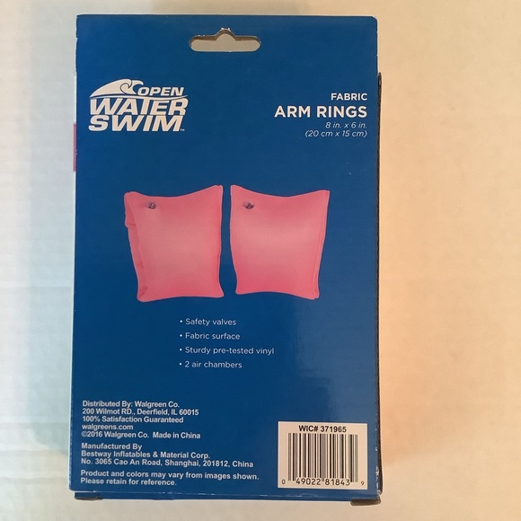 Open Water Swim Kids Fabric Arm Rings Pink New Ages 3-6 - Picture 2 of 9